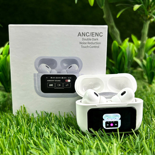 ANC/ENC AirBuds Pro 2 with Display |Touch Screen Control,Noise Cancellation